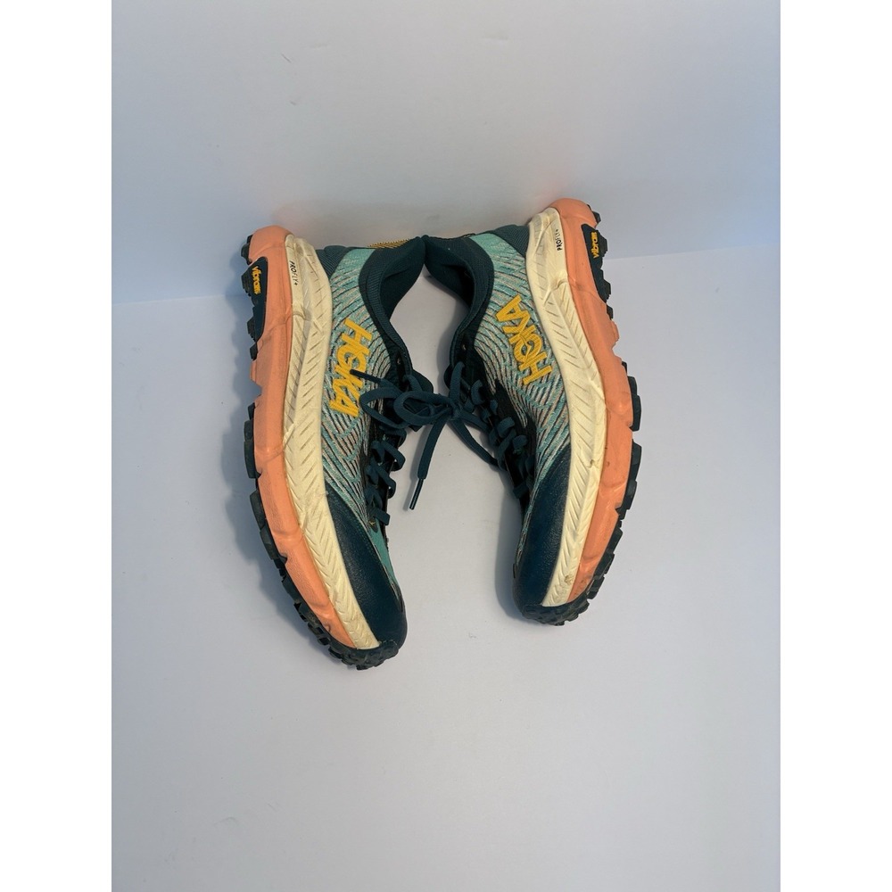 Hoka Mafate Speed 4 Trail Running Shoes‎ Vibram MegaGrip Teal Orange W 8.5 - Picture 3 of 8